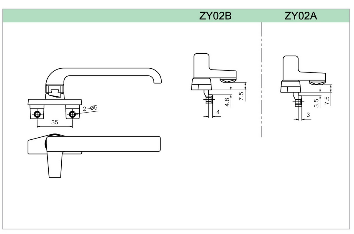 ZY02A施压执手,七字执手